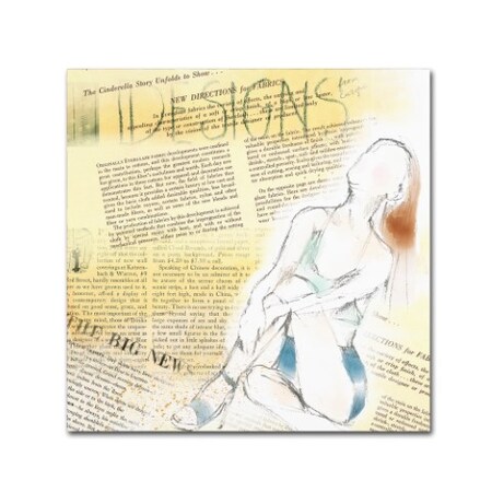 Trademark Fine Art Lisa Powell Braun 'Figure' Canvas Art, 18x18 ALI5699-C1818GG